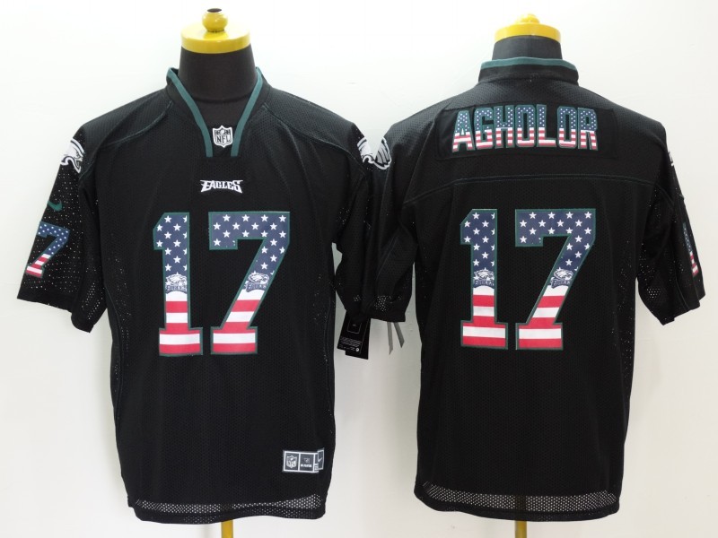 Men's Philadelphia Eagles Nelson Agholor #17 Black Jersey